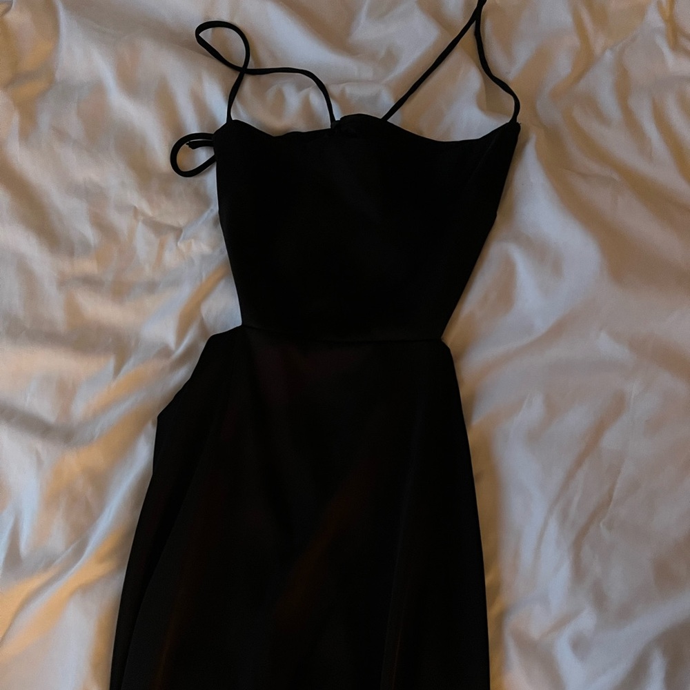 Revolve black silk gown